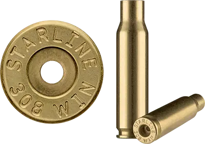 308 Winchester Starline brass case used to make ammunition.