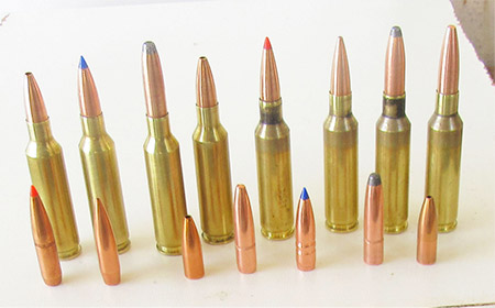 6.5 Creedmoor ammo loaded with various jacketed bullets
