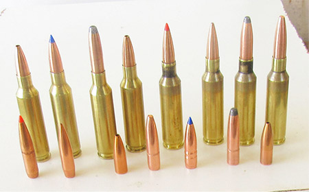 6.5 Creedmoor ammo loaded with various jacketed bullets