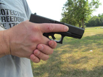 The key element to avoiding the negligent discharge is to keep your finger off the trigger.