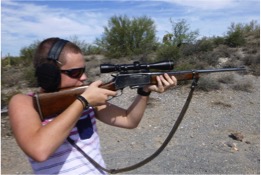 Shooting a Browning BLR with a .358 Winchester cartridge