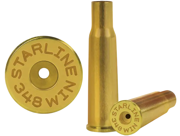 348 Winchester brass case used to make ammunition.