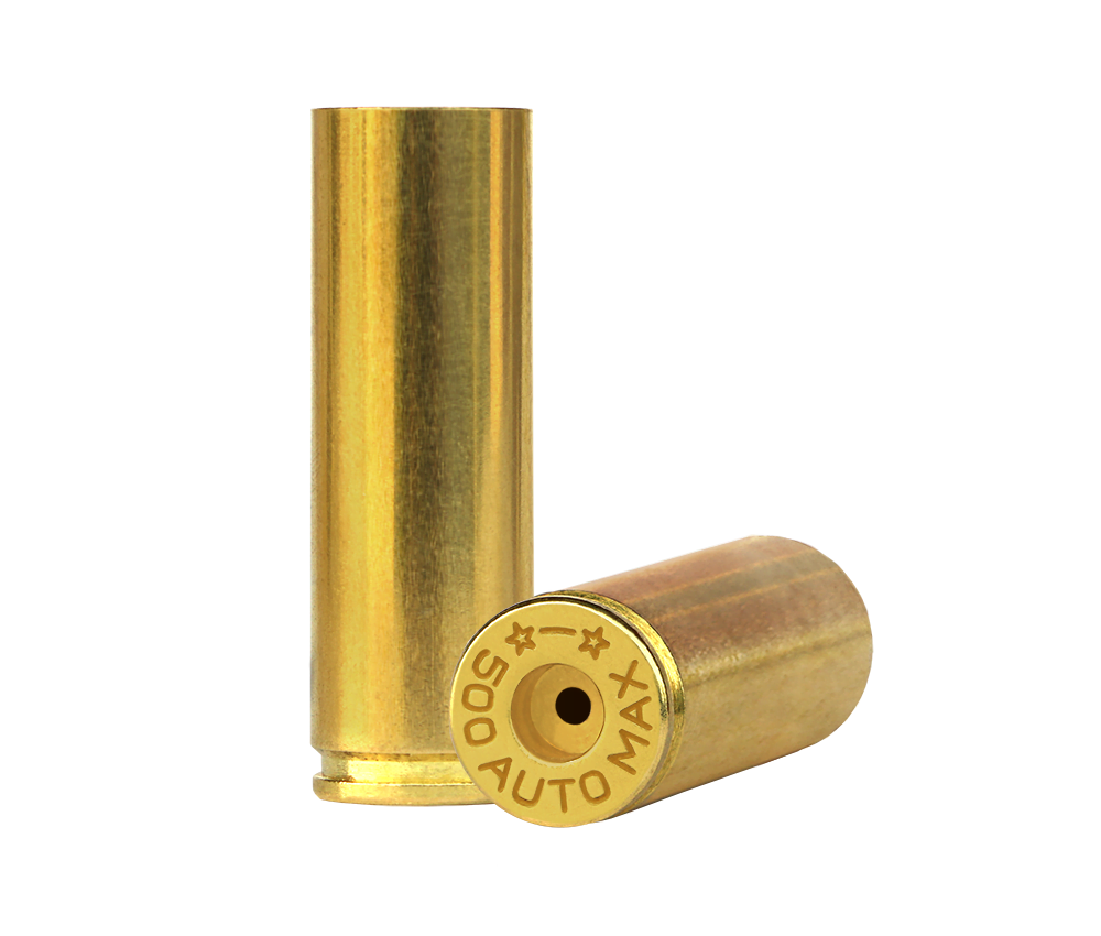 500 Auto Max brass case used to make ammunition.