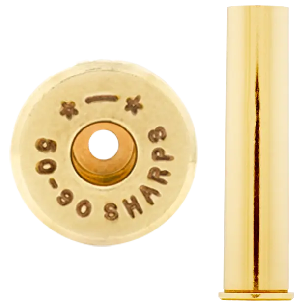 50-90 Sharps brass case used to make ammunition.