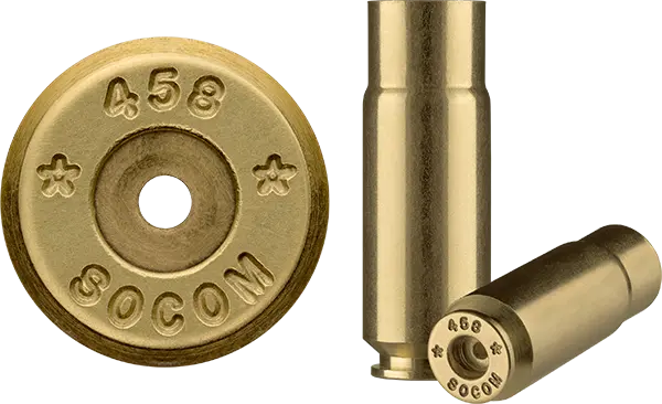 458 Socom brass case used to make ammunition.