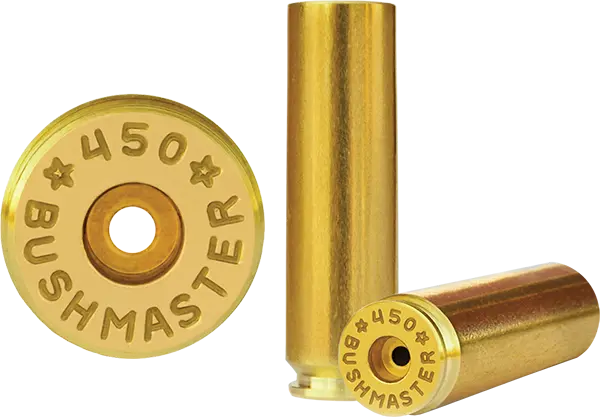 450 Bushmaster brass case used to make ammunition.