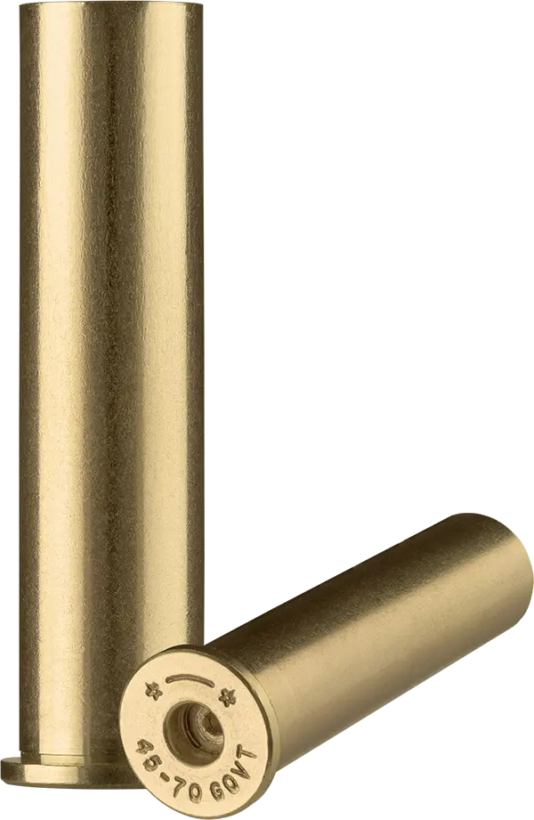 45-70 Government brass case used to make ammunition.