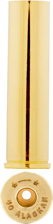 50 Alaskan brass case used to make ammunition.