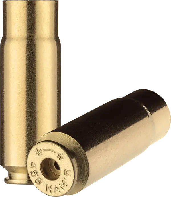 458 Ham’r brass case used to make ammunition.