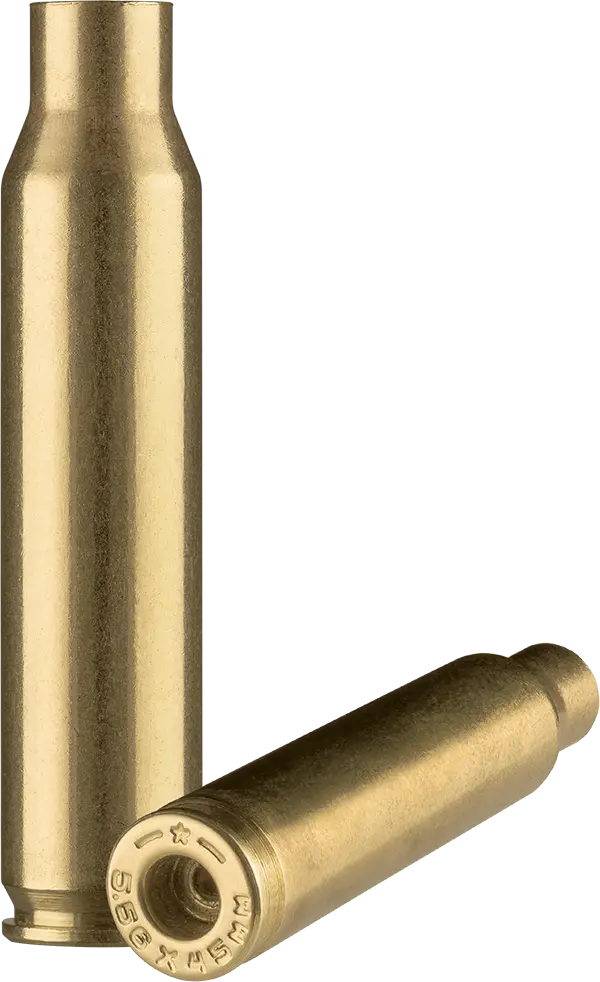 5.56x45mm brass case used to make ammunition.