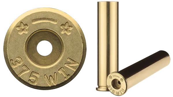 375 Winchester brass case used to make ammunition.